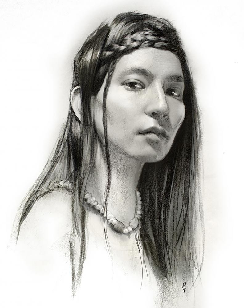 Robert Hunt Indian, indiana, Woman Artist, drawing, illustration