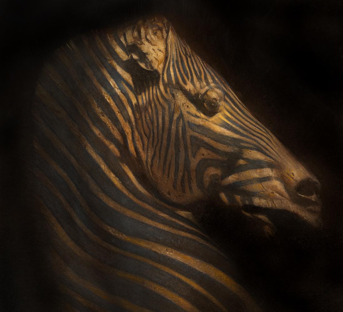 Robert Hunt, personal, zebra or Horse, painting