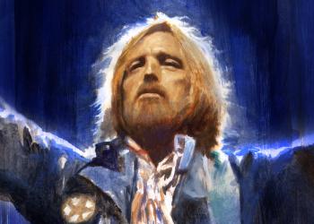 Tom Petty, portrait, illustration, robert hunt, artist